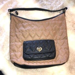 BETSEY JOHNSON Be Mine Quilted Heart Shoulder Bag
